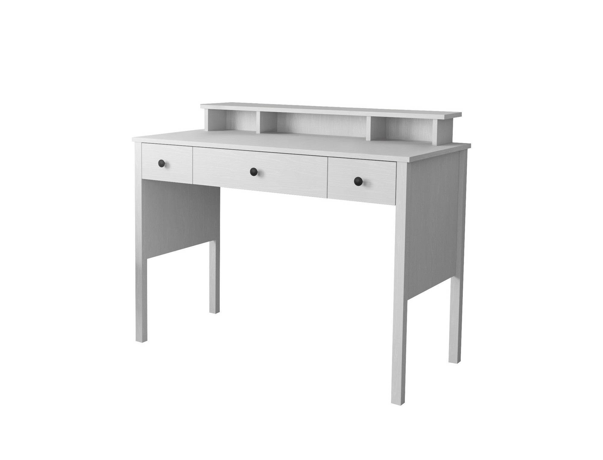 Toucador de madeira – 120 cm x 97,8 cm x 59 cm – Branco – Painel de partículas revestido em melamina