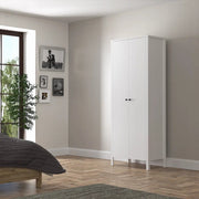 Guarda-roupa de madeira – 70 cm x 195 cm x 54 cm – Branco