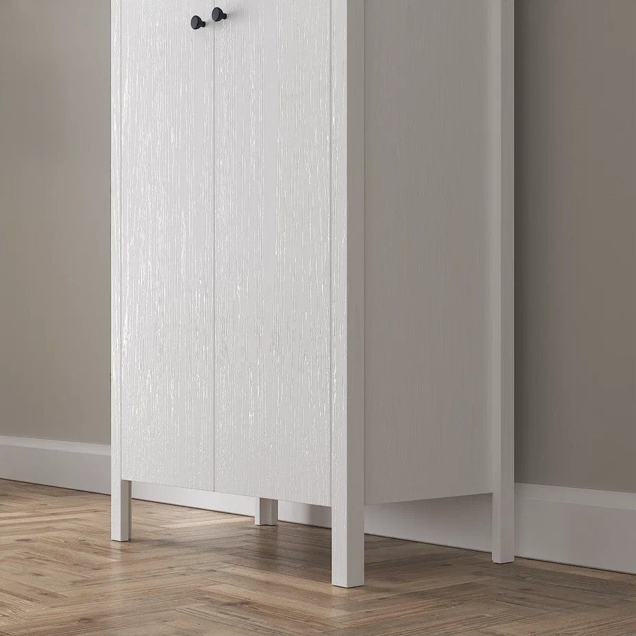 Guarda-roupa de madeira – 70 cm x 195 cm x 54 cm – Branco