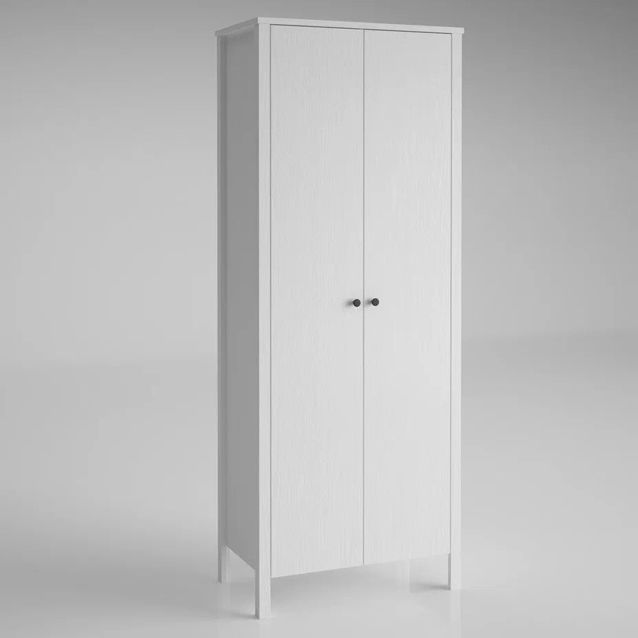 Guarda-roupa de madeira – 70 cm x 195 cm x 54 cm – Branco