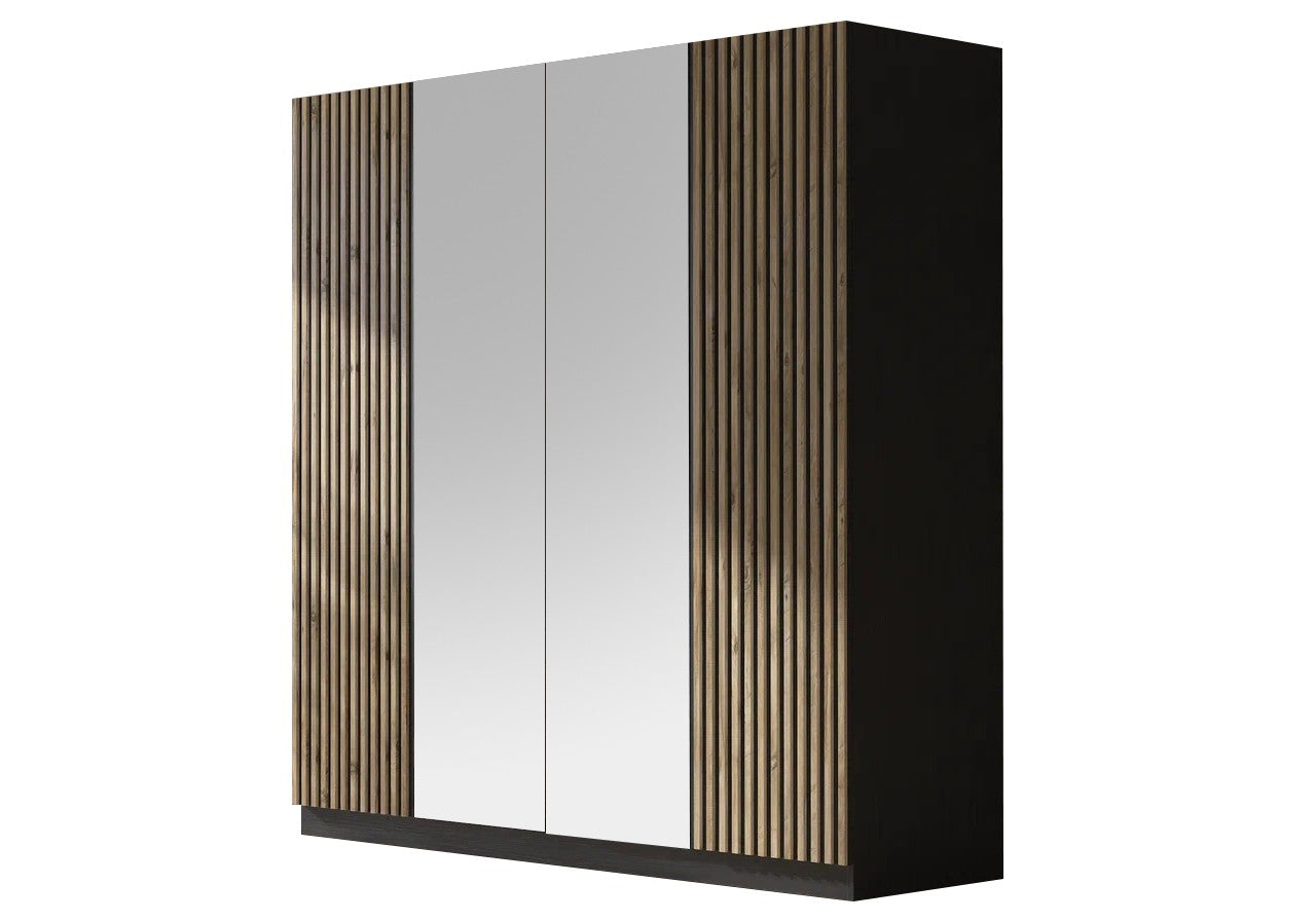 Guarda-roupa – 180 cm x 190 cm x 55 cm – Preto – Madeira