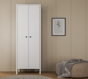 Guarda-roupa de madeira – 70cm x 194,8cm x 50cm – Branco – MDF e painel de partículas