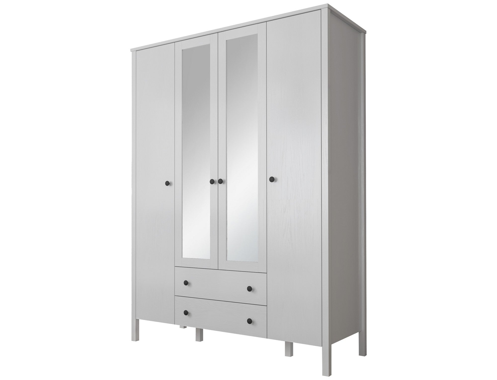 Guarda-roupa de madeira – 140 cm x 194,8 cm x 57 cm – Branco