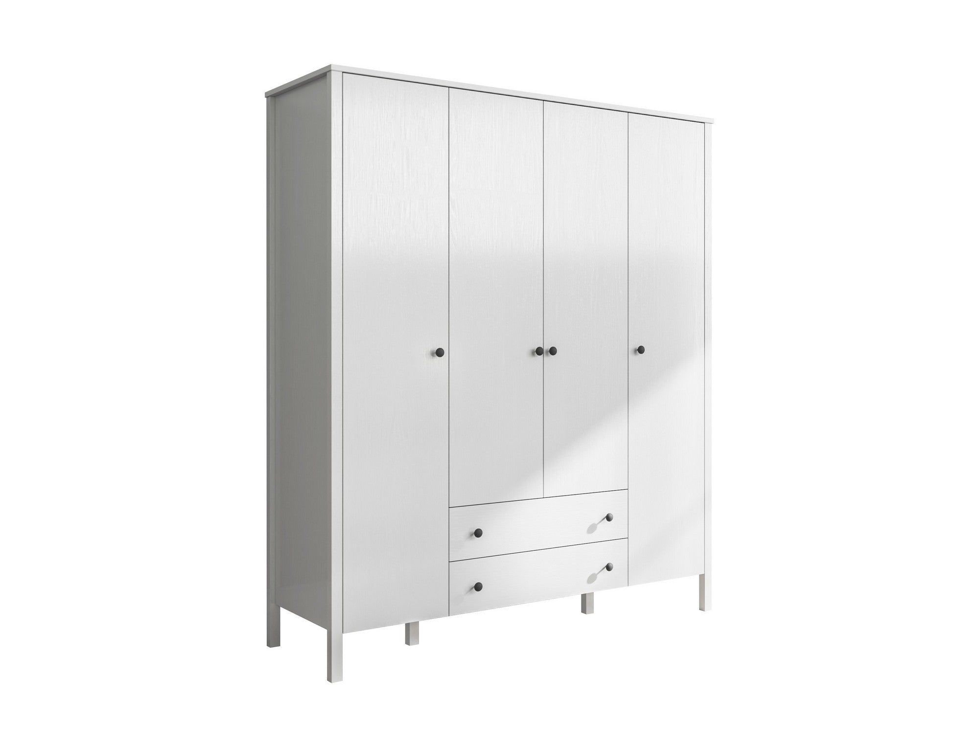 Guarda-roupa de madeira – 160 cm x 194,8 cm x 57 cm – Branco