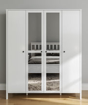 Guarda-roupa de madeira – 180,8 cm x 215 cm x 59 cm – Branco