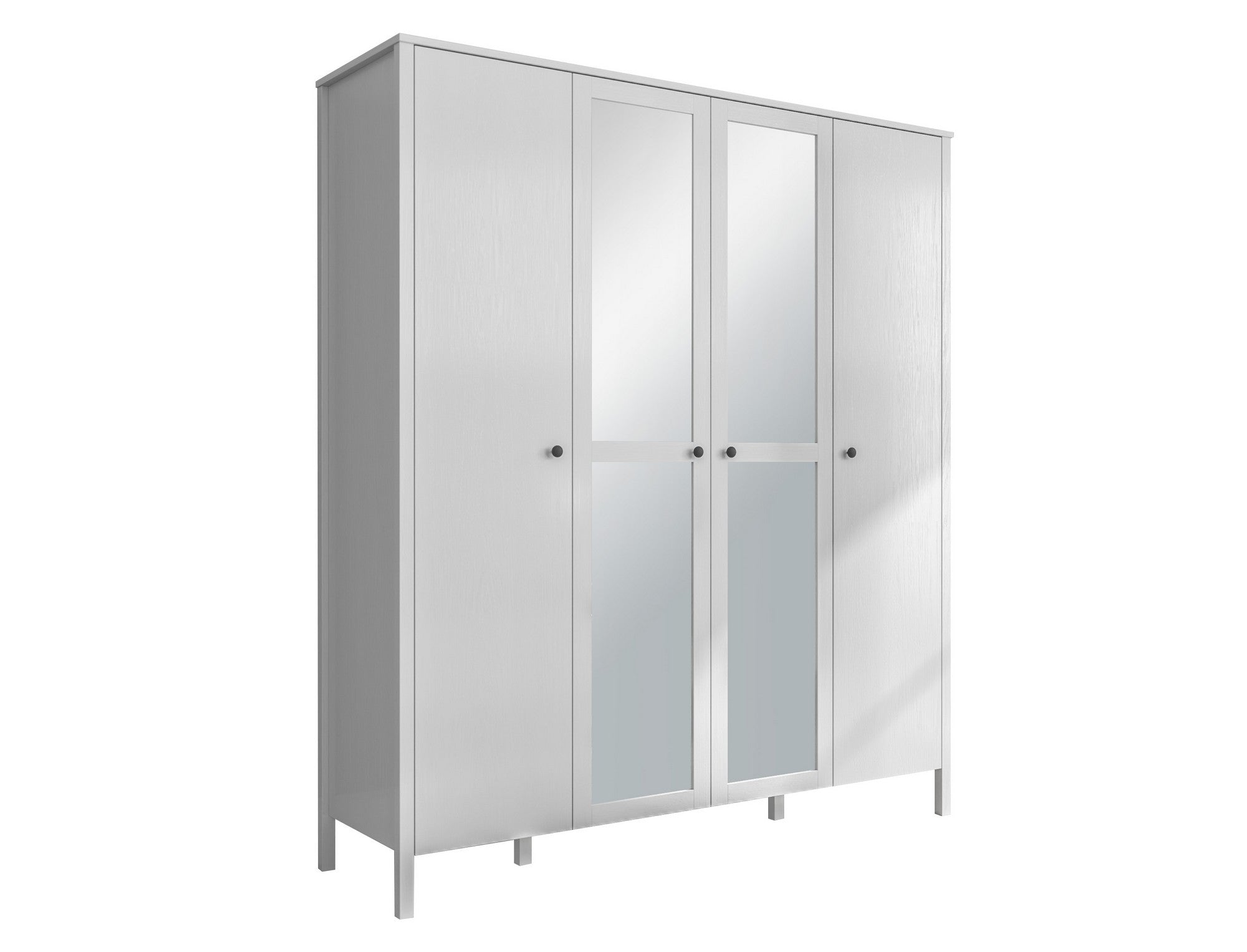 Guarda-roupa de madeira – 180,8 cm x 215 cm x 59 cm – Branco