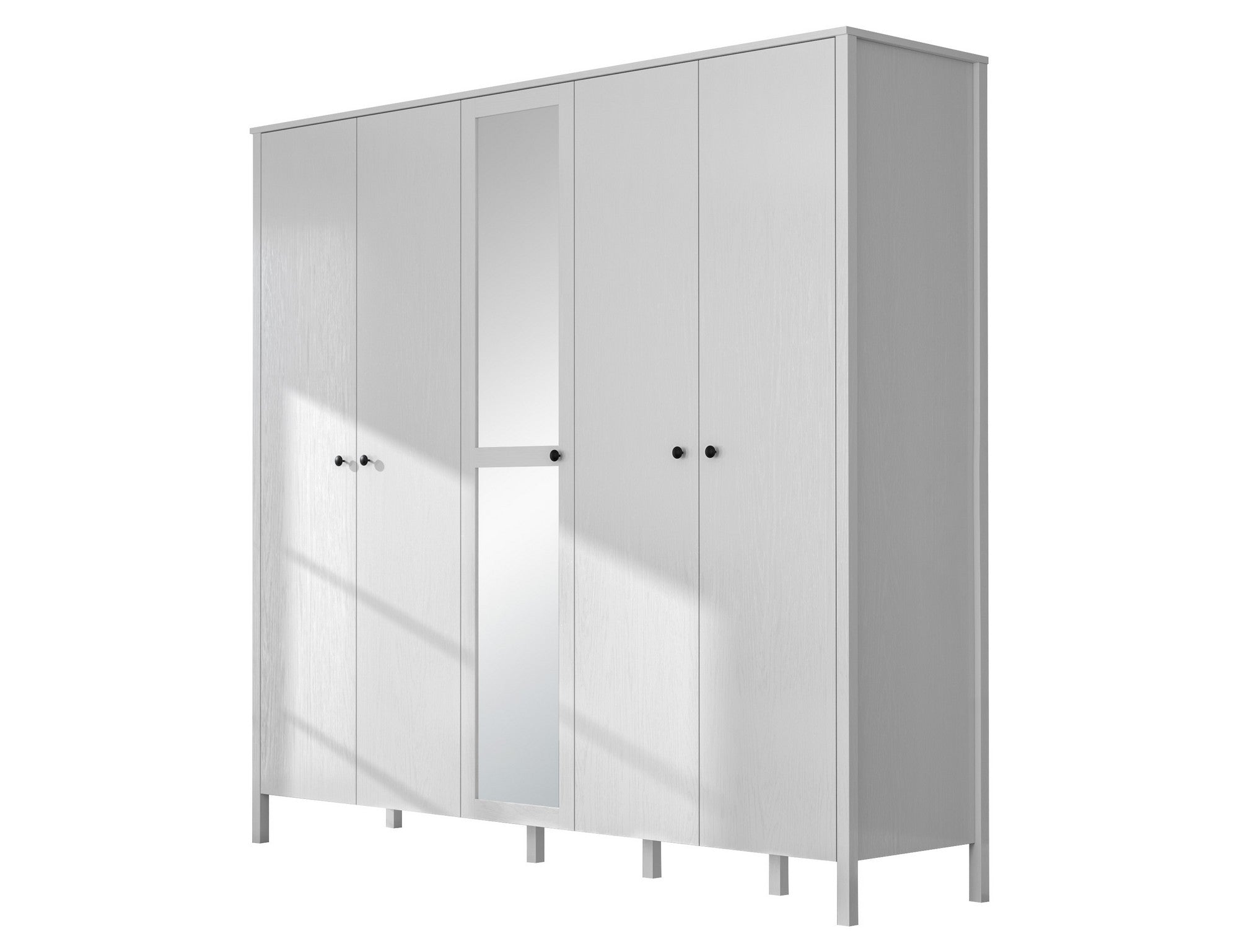 Guarda-roupa de madeira – 223,8cm x 215cm x 59cm – Branco