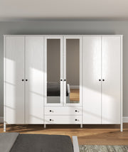 Guarda-roupa de madeira – 240cm x 195cm x 57cm – Branco