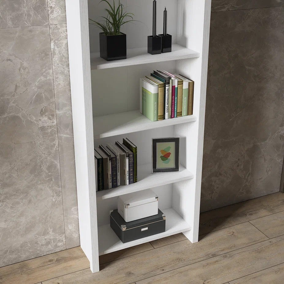 Estante de livros – 64 cm x 170 cm x 25 cm – Branco – Aglomerado de madeira