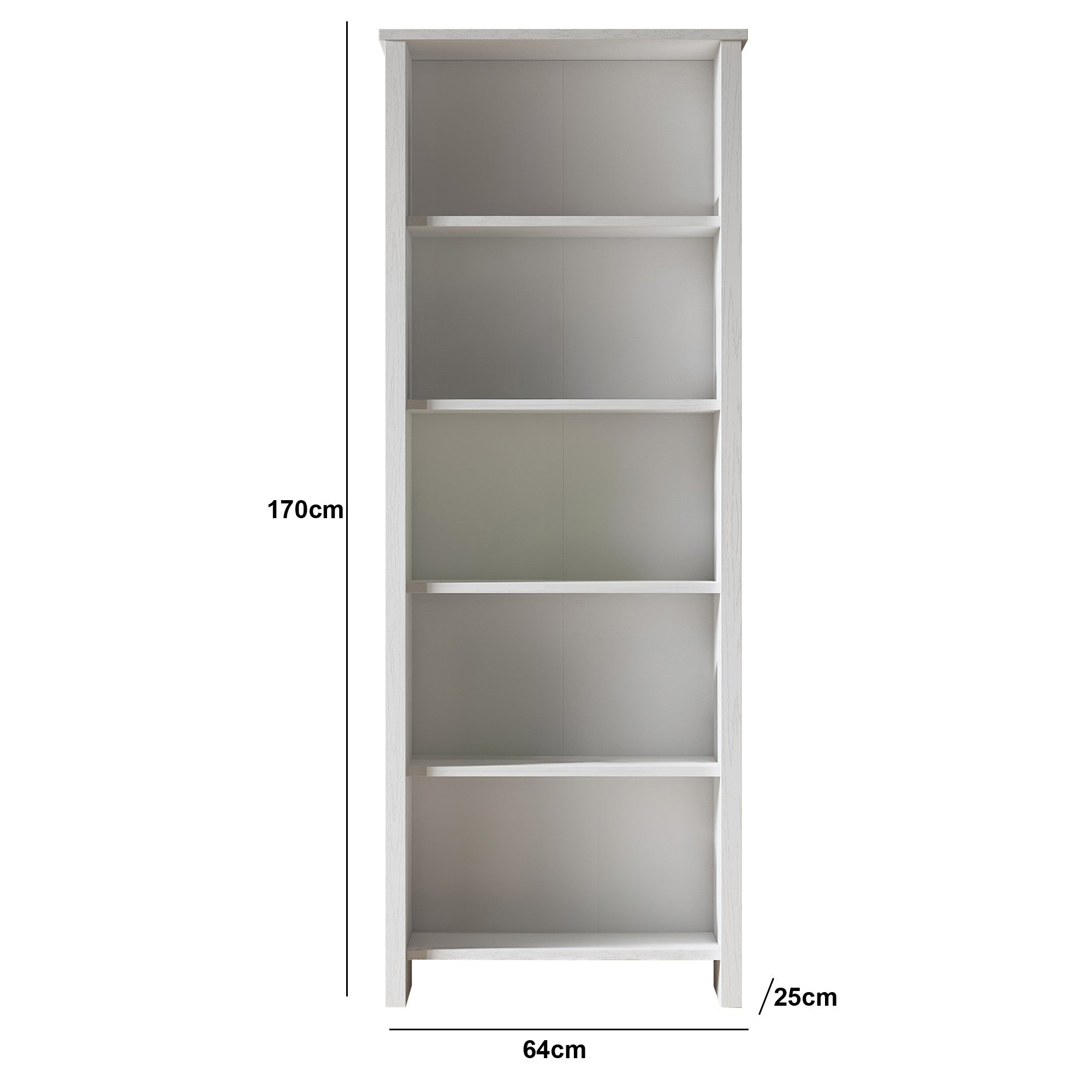 Estante de livros – 64 cm x 170 cm x 25 cm – Branco – Aglomerado de madeira