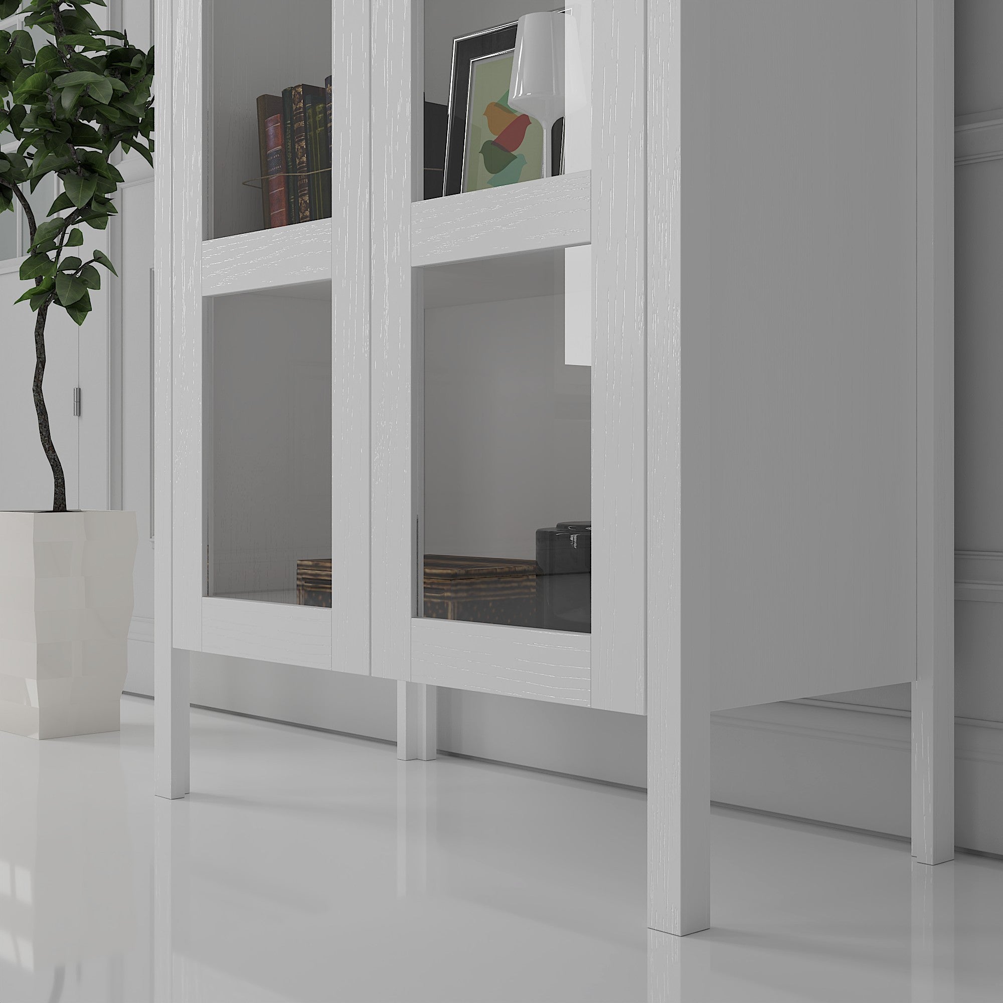 Estante de livros – 80 cm x 180 cm x 35 cm – Branco – Aglomerado