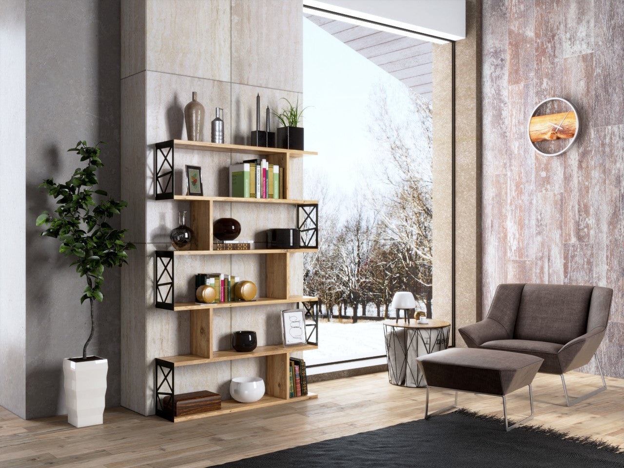 Estante de livros – 90cm x 138cm x 20cm – Pinho Atlântico – Aglomerado