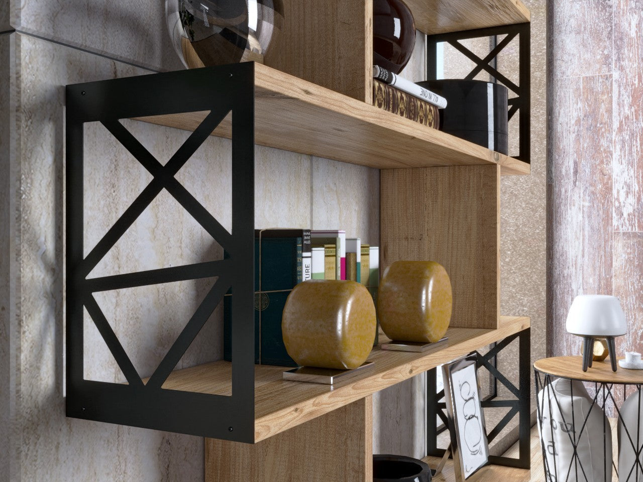 Estante de livros – 90cm x 138cm x 20cm – Pinho Atlântico – Aglomerado