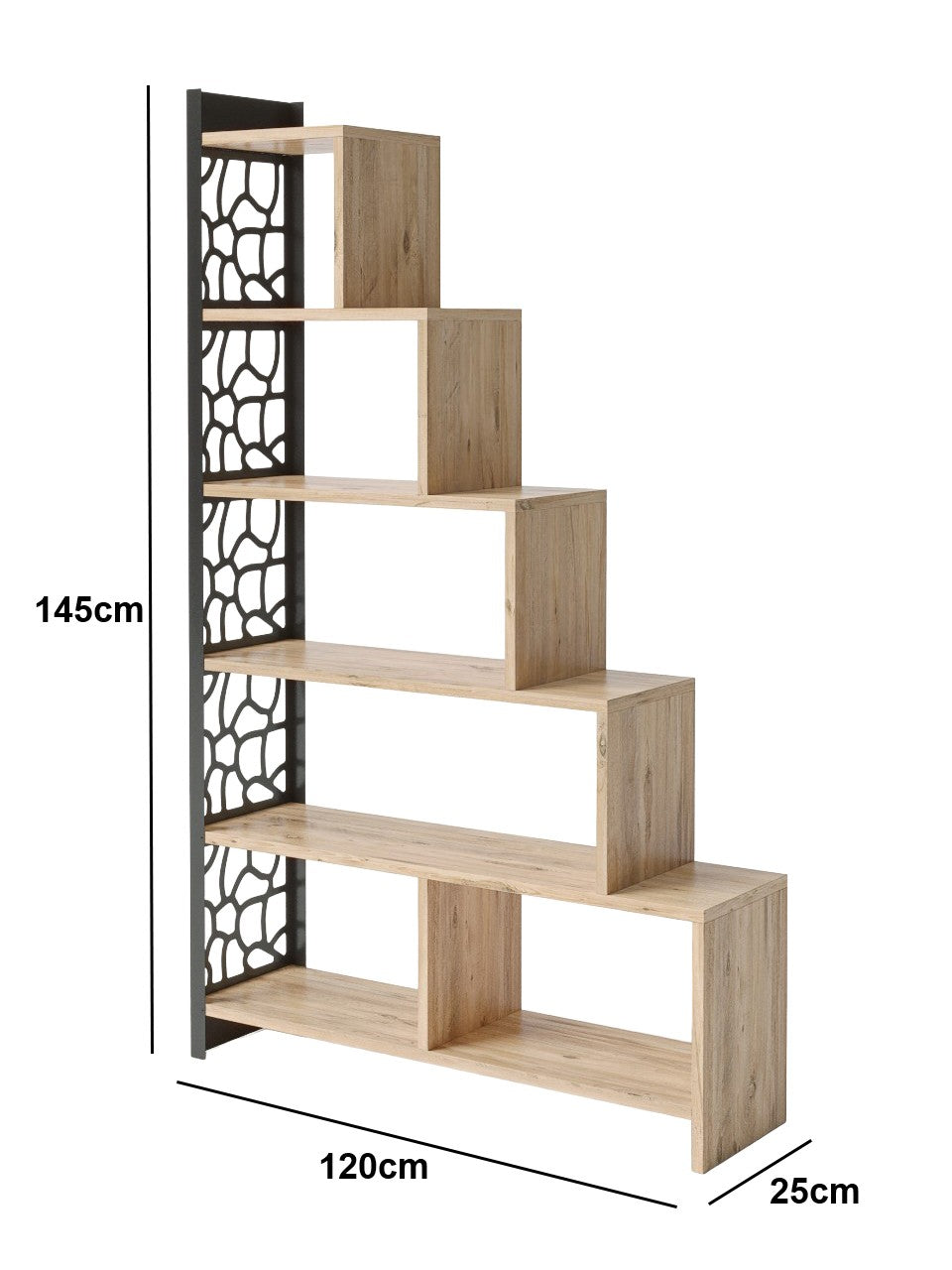 Estante de livros – 120cm x 145cm x 25cm – Pinho Atlântico – Aglomerado de madeira