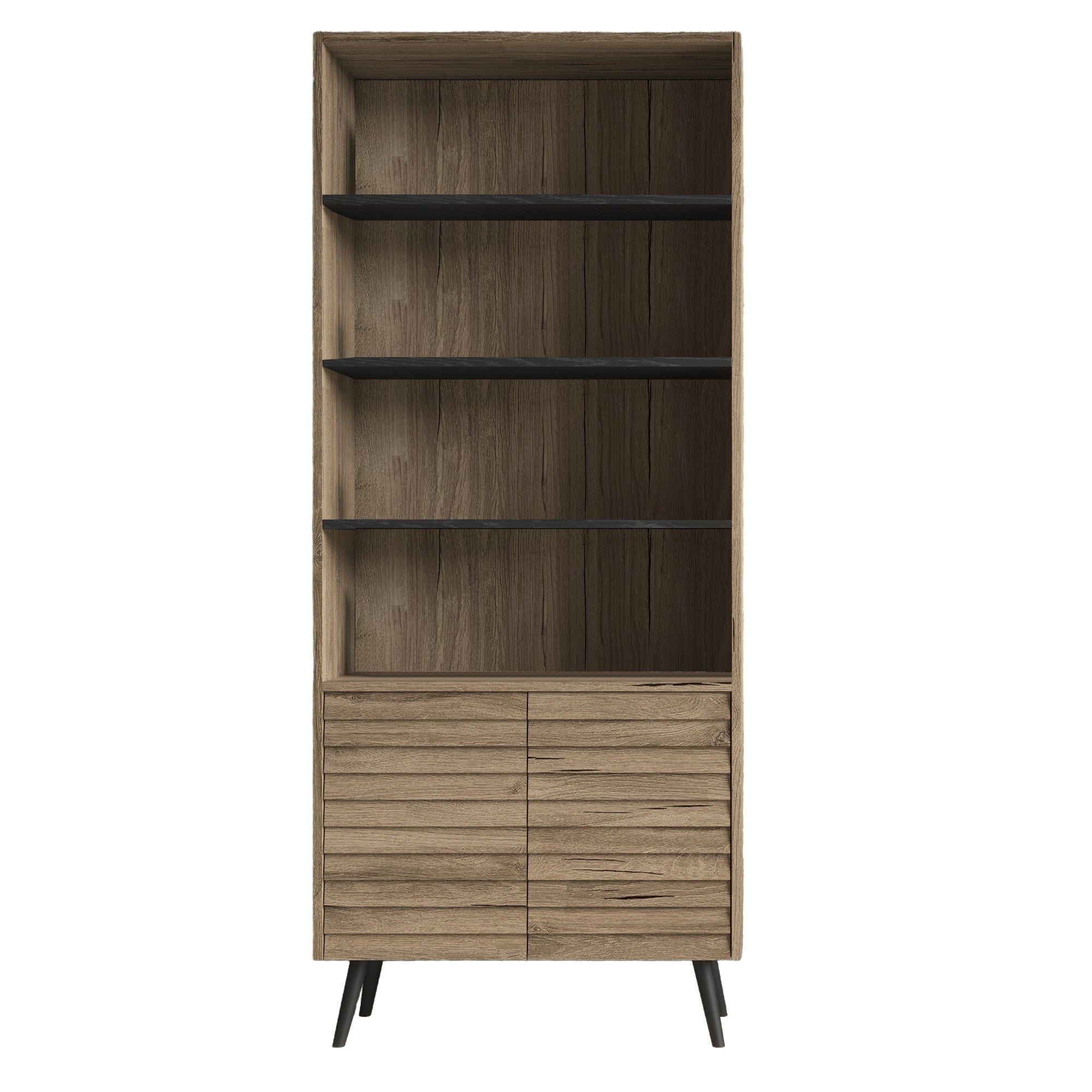 Estante de livros – 80 cm x 190 cm x 29 cm – Noz – MDF