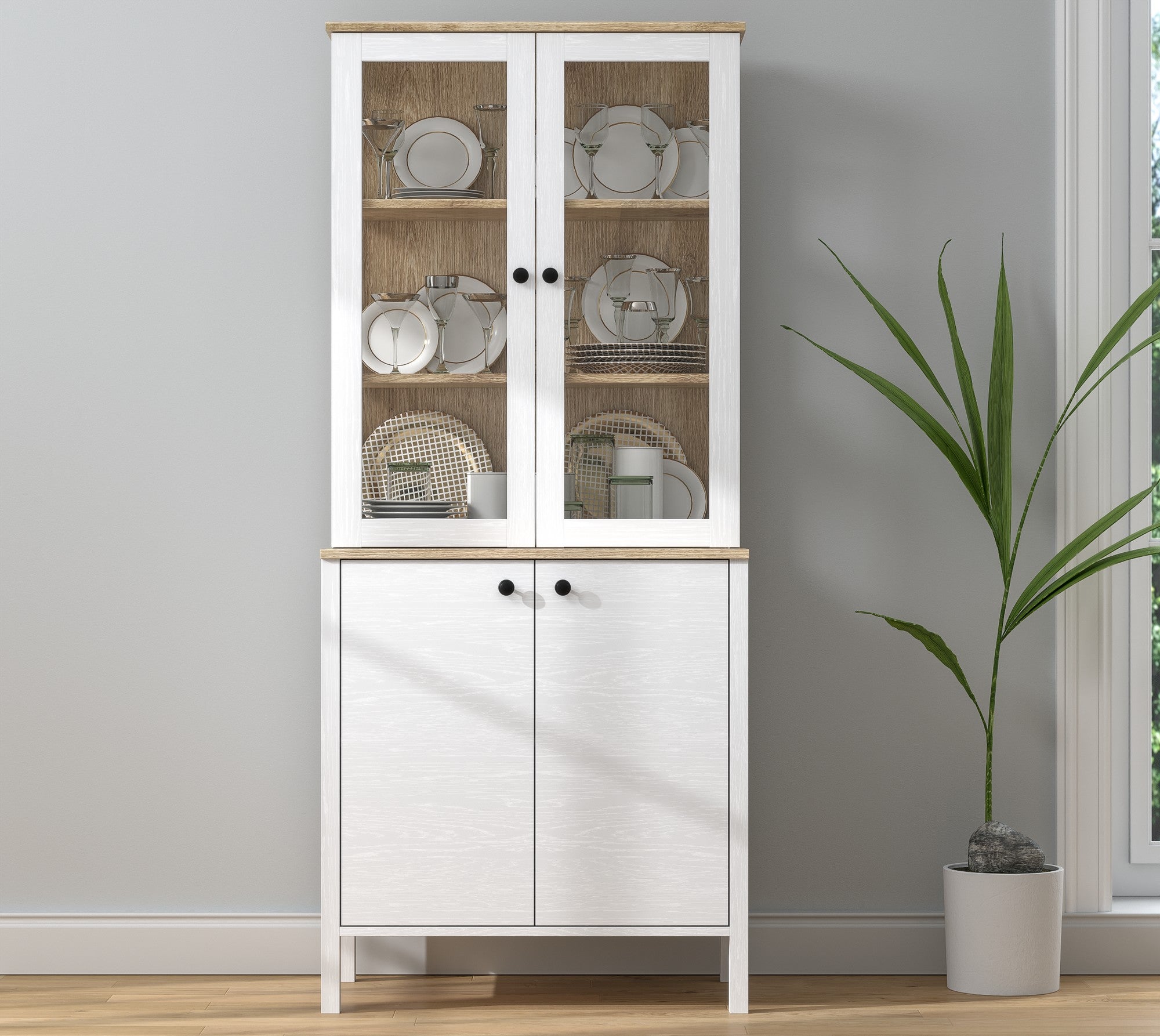 Estante de livros – 83cm x 194cm x 47cm – Branco – Madeira aglomerada