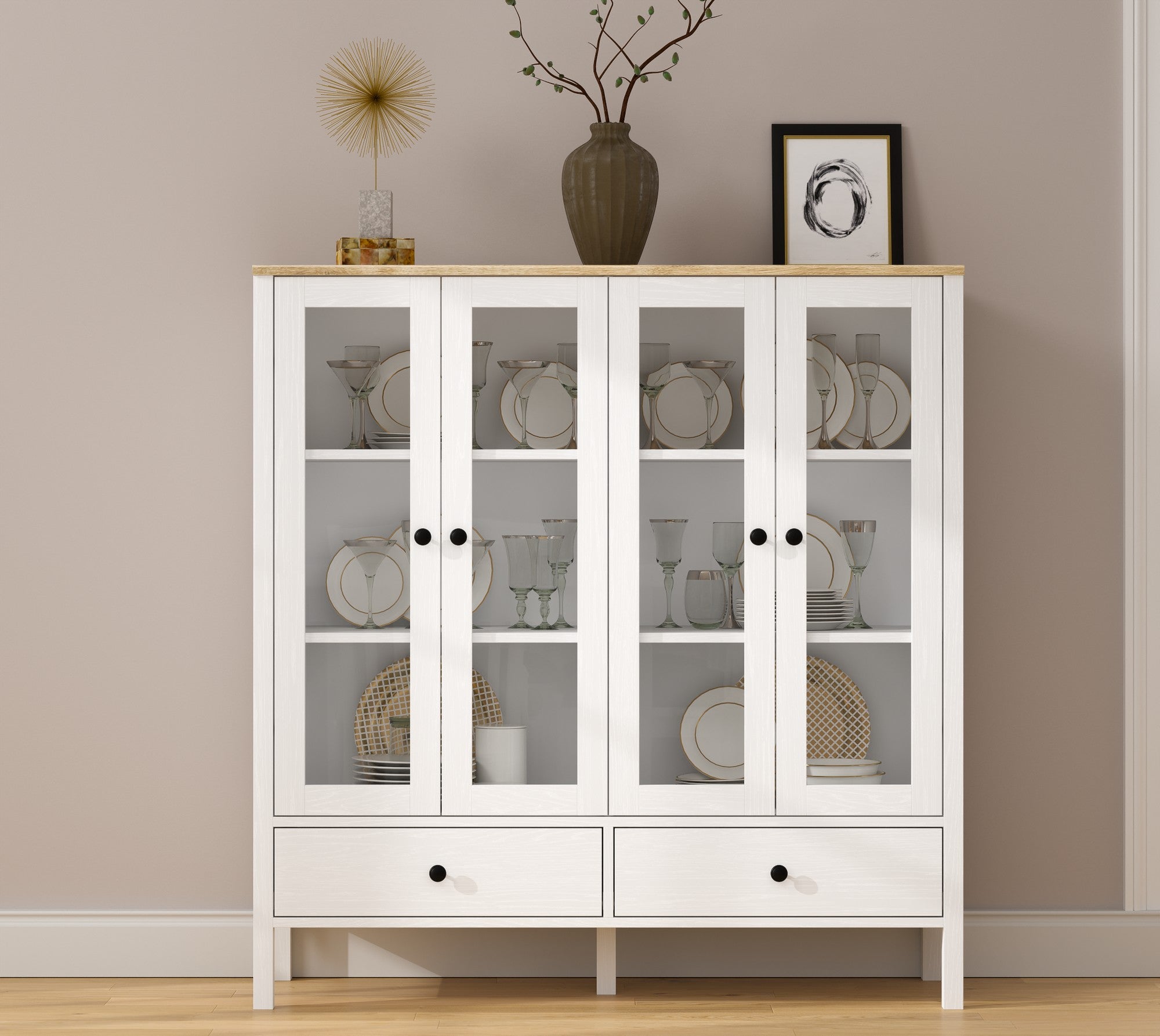 Estante de livros – 130cm x 136cm x 44cm – Branco – Aglomerado revestido de melamina