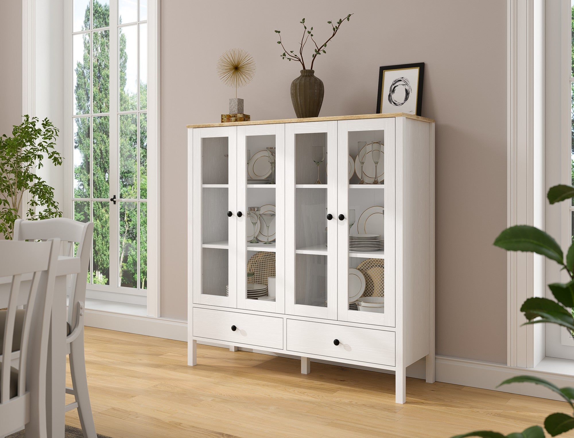 Estante de livros – 130cm x 136cm x 44cm – Branco – Aglomerado revestido de melamina