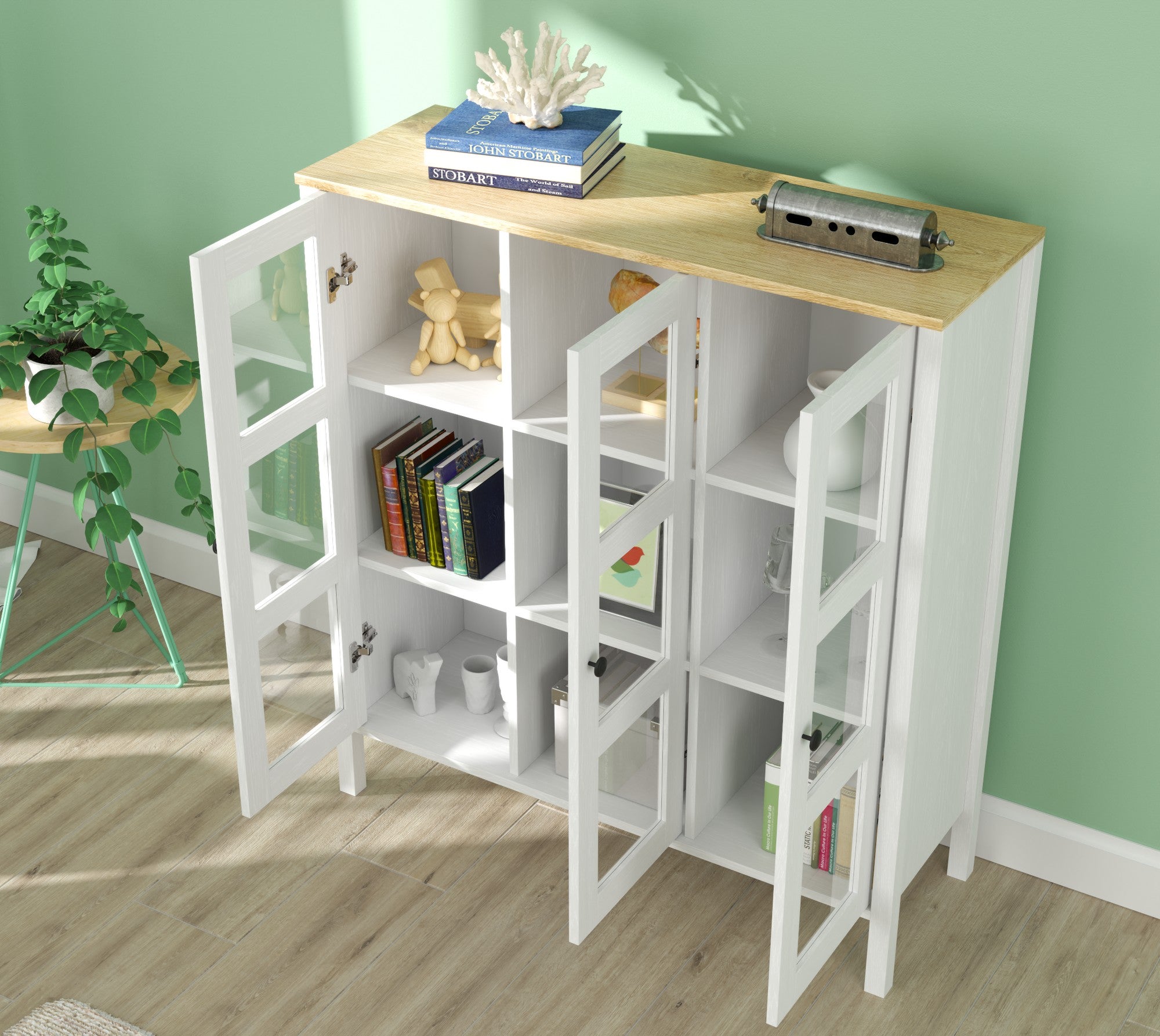 Estante de livros – 112cm x 123cm x 40cm – Branco – MDF