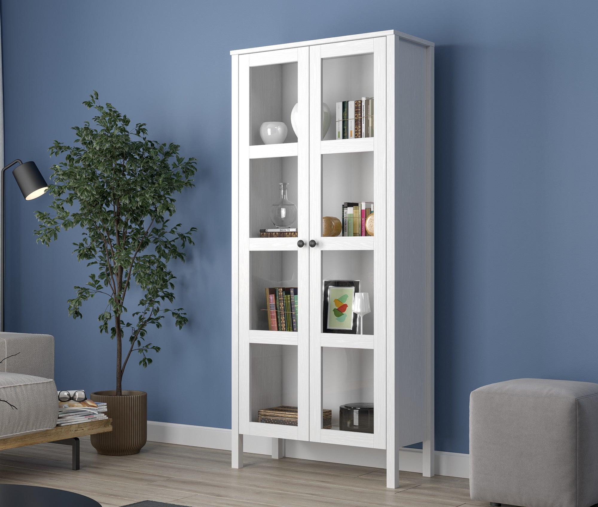 Estante de livros – 80cm x 180cm x 35cm – Branco – Aglomerado