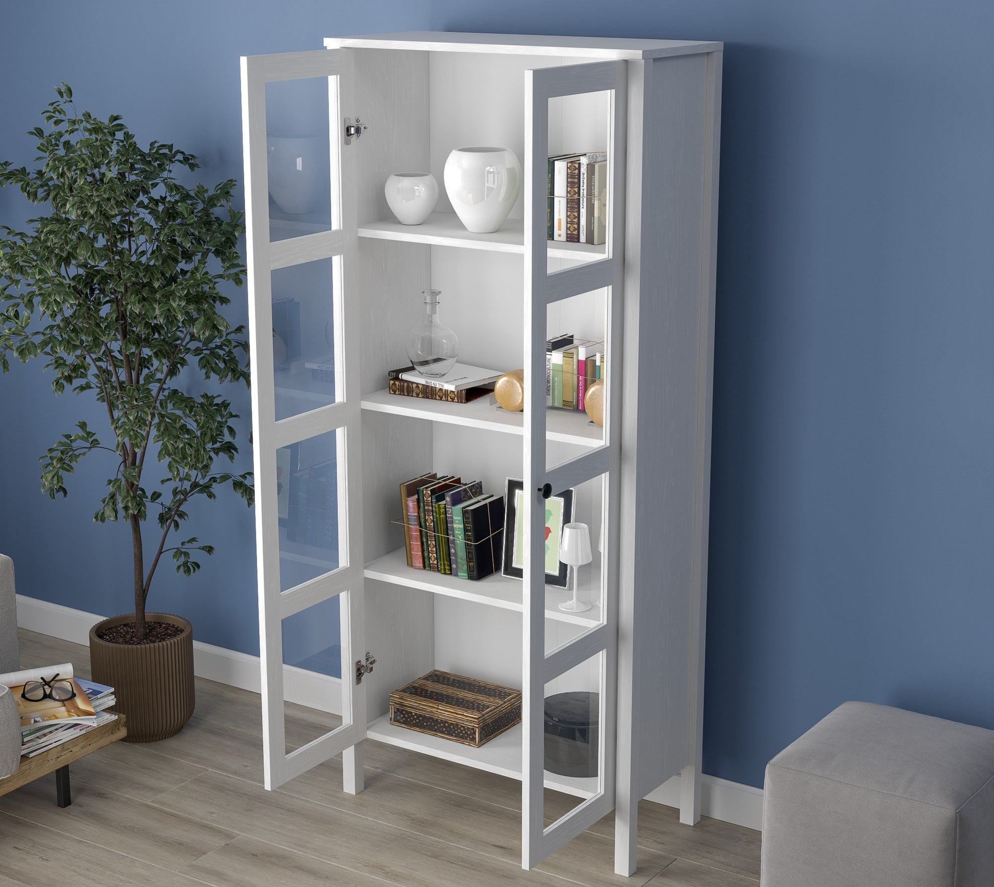 Estante de livros – 80cm x 180cm x 35cm – Branco – Aglomerado