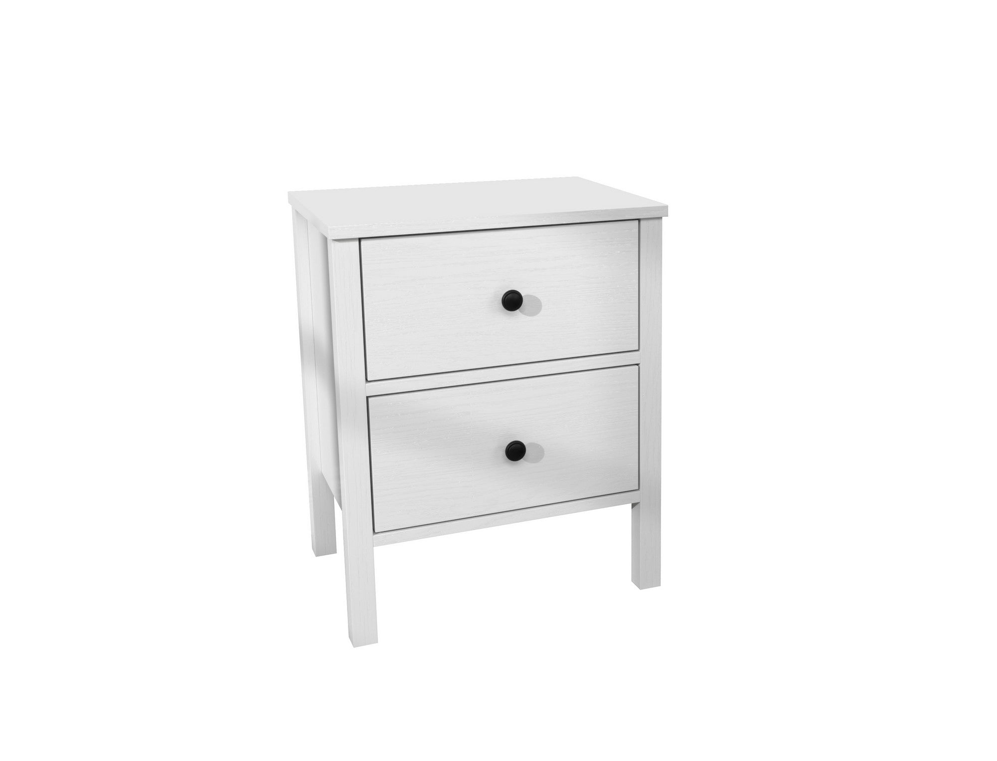 Mesa de cabeceira – 50cm x 62cm x 38cm – Branco e Madeira – Aglomerado