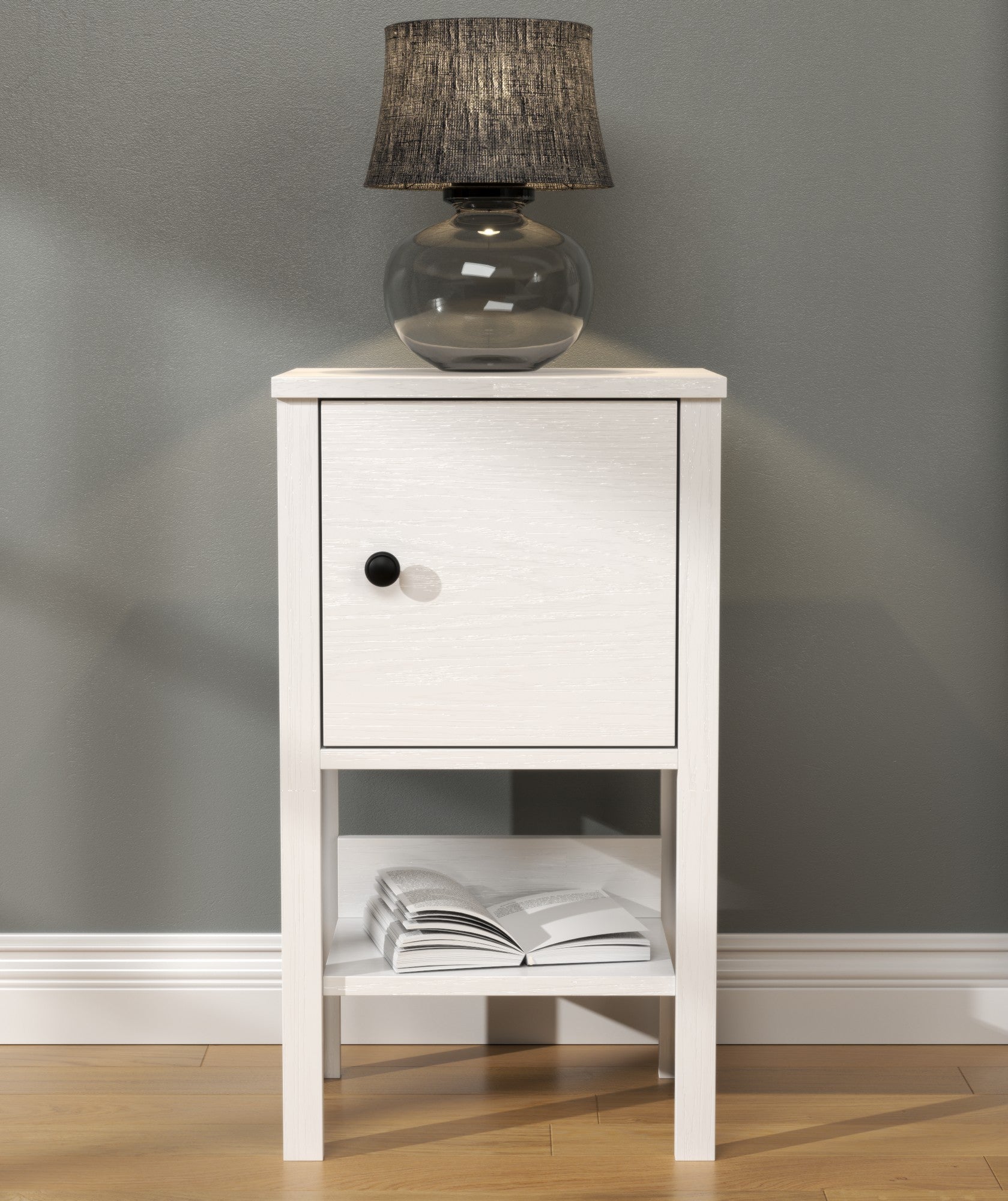Mesa de cabeceira – 40cm x 71cm x 53cm – Branco – Aglomerado