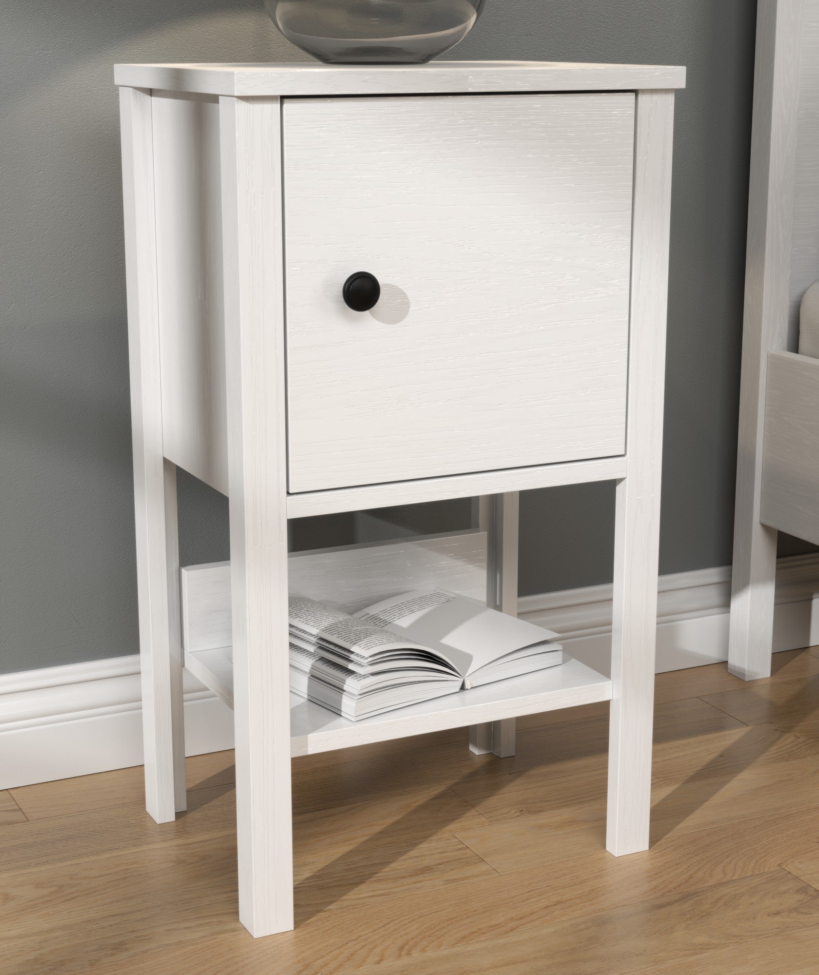 Mesa de cabeceira – 40cm x 71cm x 53cm – Branco – Aglomerado
