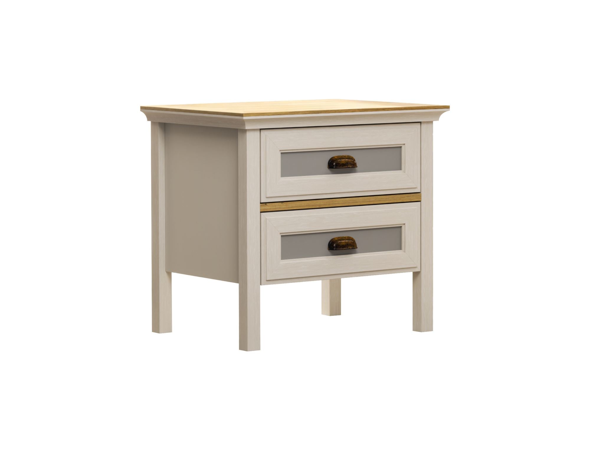 Mesa de Cabeceira Moderna com Múltiplas Prateleiras e Fixação de Parede - Disponível em Carvalho, Creme e Cinzento