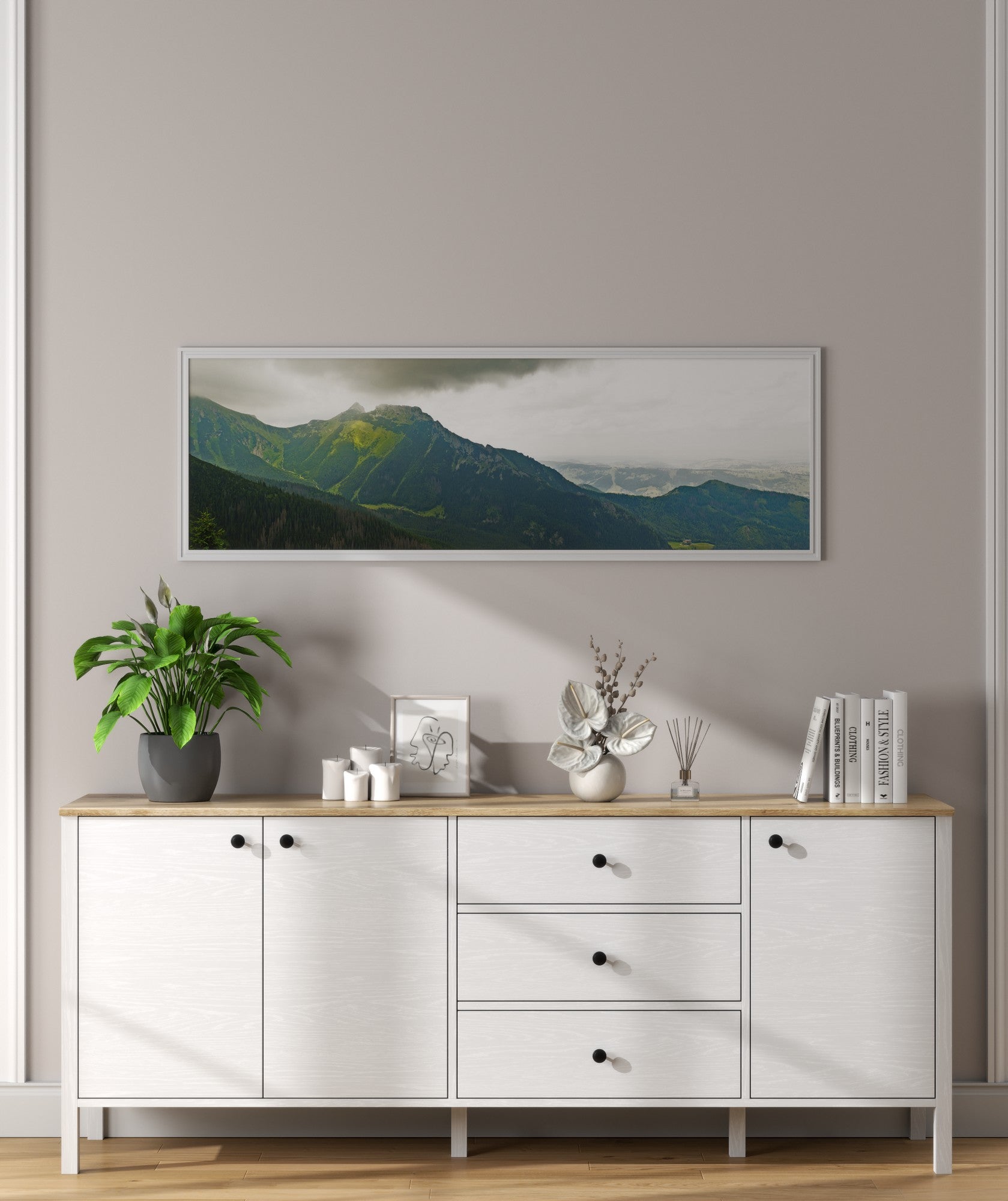 Aparador de madeira – 200cm x 82cm x 44cm – Branco