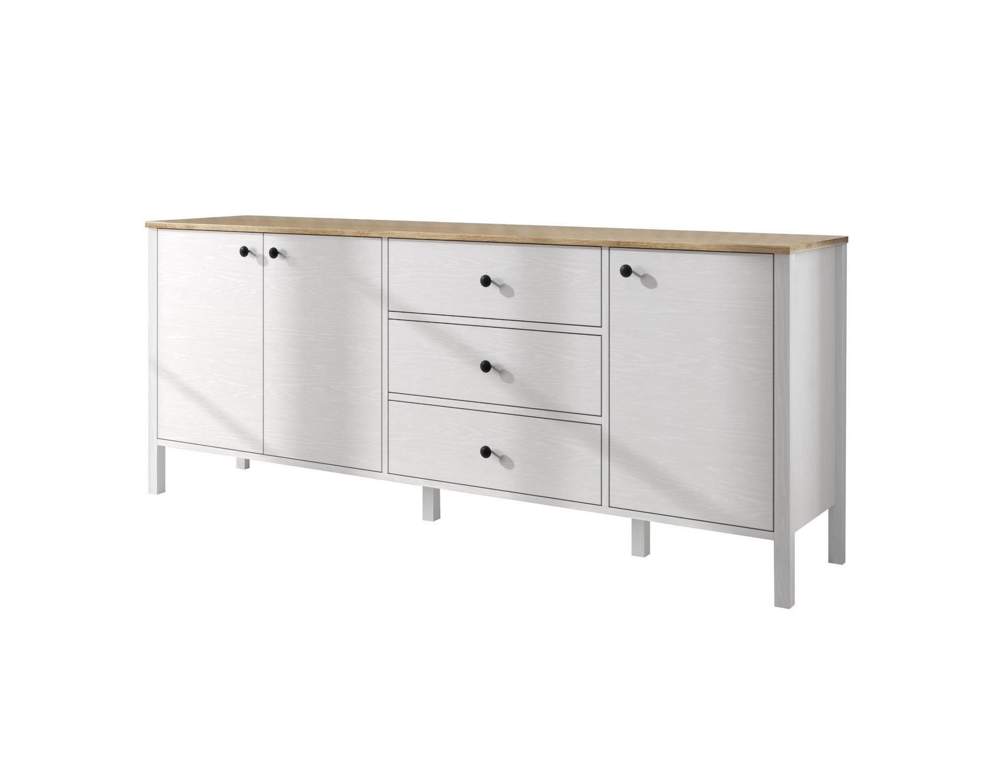 Aparador de madeira – 200cm x 82cm x 44cm – Branco