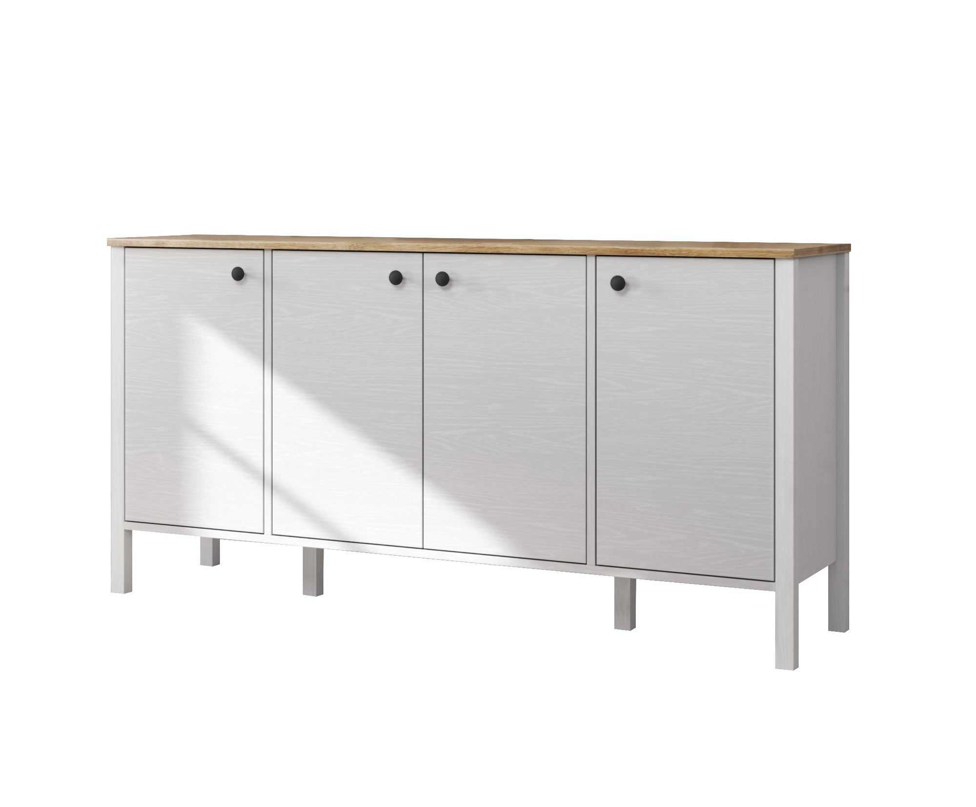 Aparador de madeira – 160 cm x 82 cm x 44 cm – Branco