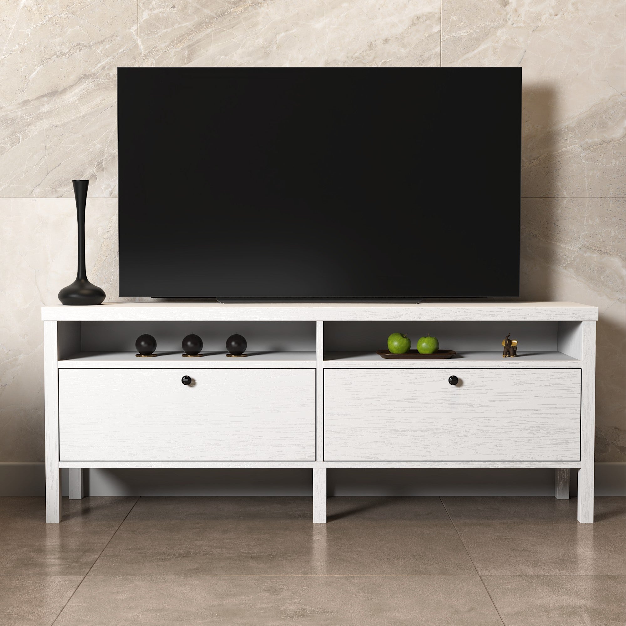 Móvel de TV – 150cm x 57cm x 35cm – Branco – Madeira