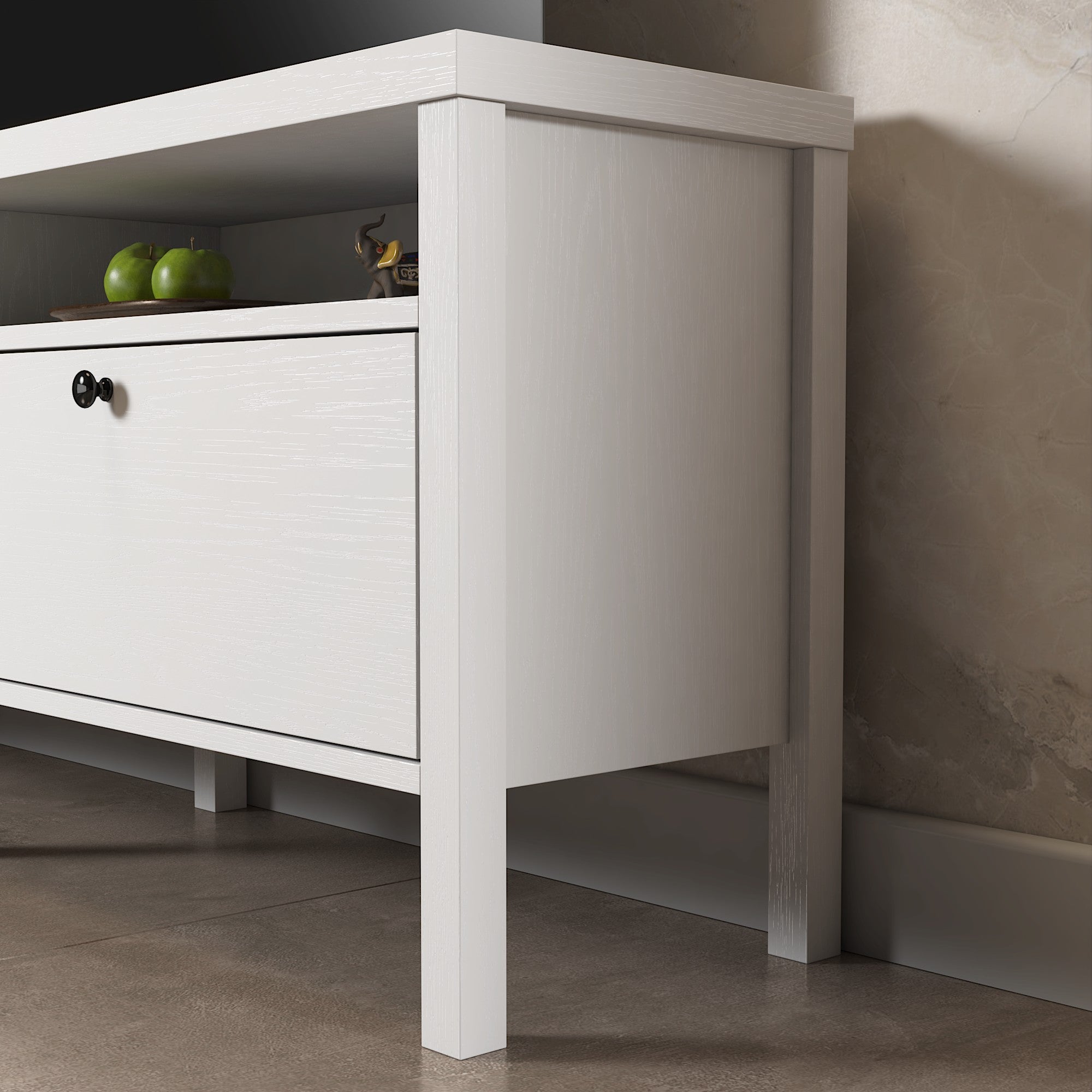 Móvel de TV – 150cm x 57cm x 35cm – Branco – Madeira