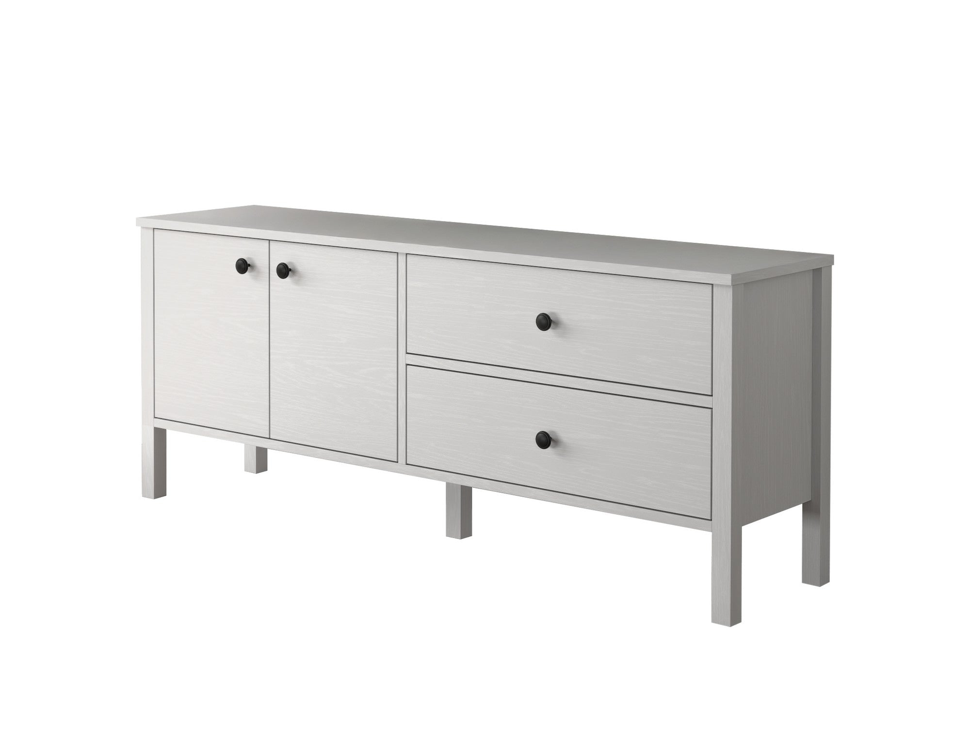 Móvel de TV – 140cm x 58cm x 35cm – Branco – Aglomerado revestido de melamina