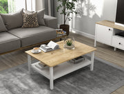 Mesa de Centro – 100cm x 43cm x 70cm – Branco – Melamina