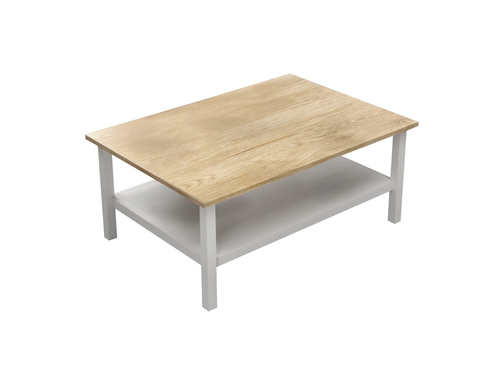 Mesa de Centro – 100cm x 43cm x 70cm – Branco – Melamina