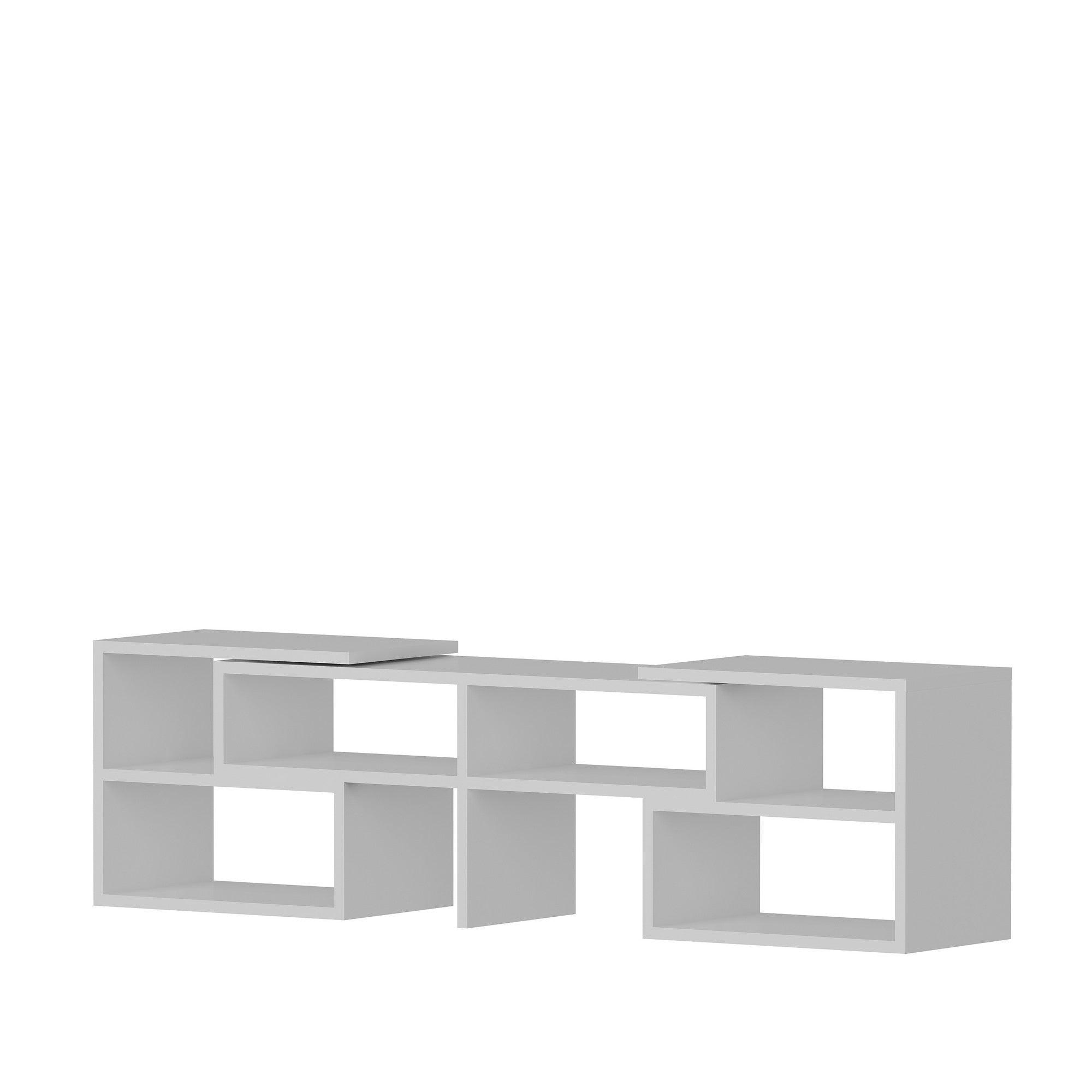 Móvel de TV – 136,8 cm – Branco – Aglomerado revestido em melamina