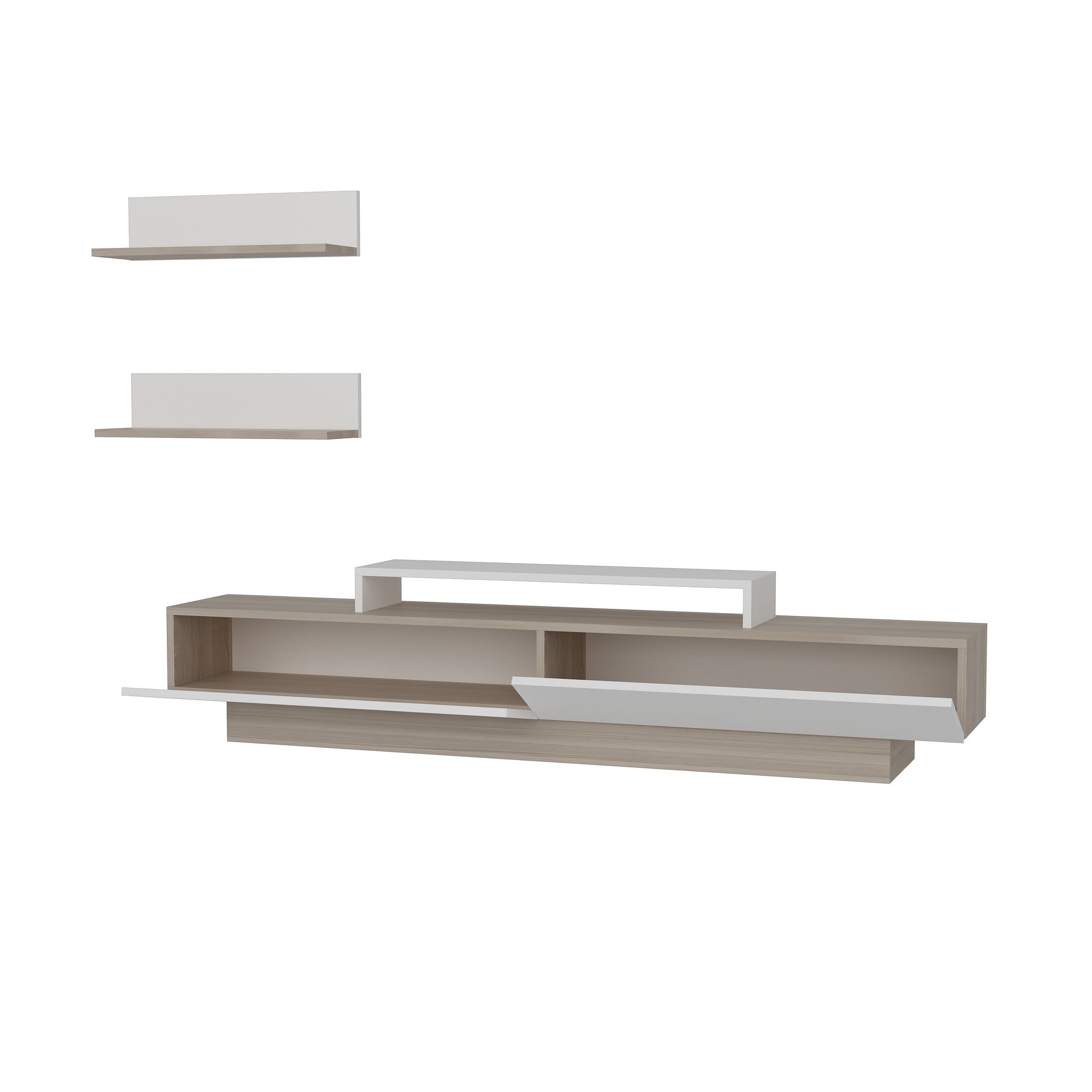 Móvel de TV moderno – 180 cm – Branco e Córdoba – Painel de partículas
