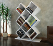 Estante de Livros – 90 cm x 129 cm x 19,5 cm – Branco – Painel de Partículas Revestido de Melamina