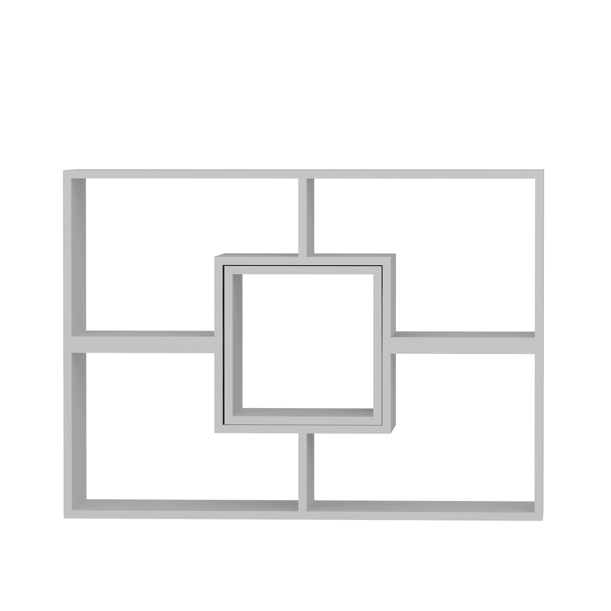 Estante moderna – 105 cm de largura – Branca – Painel de partículas revestido a melamina