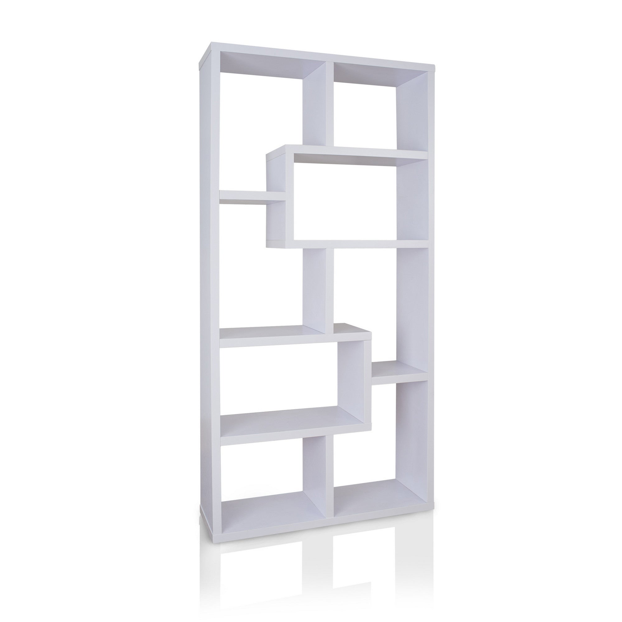 Estante moderna – 90 x 183,6 x 29,5 cm – Branca – Painel de partículas revestido de melamina