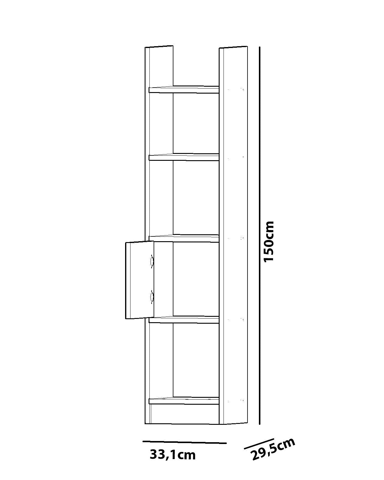 Estante – 150 cm de altura – branca – melamina