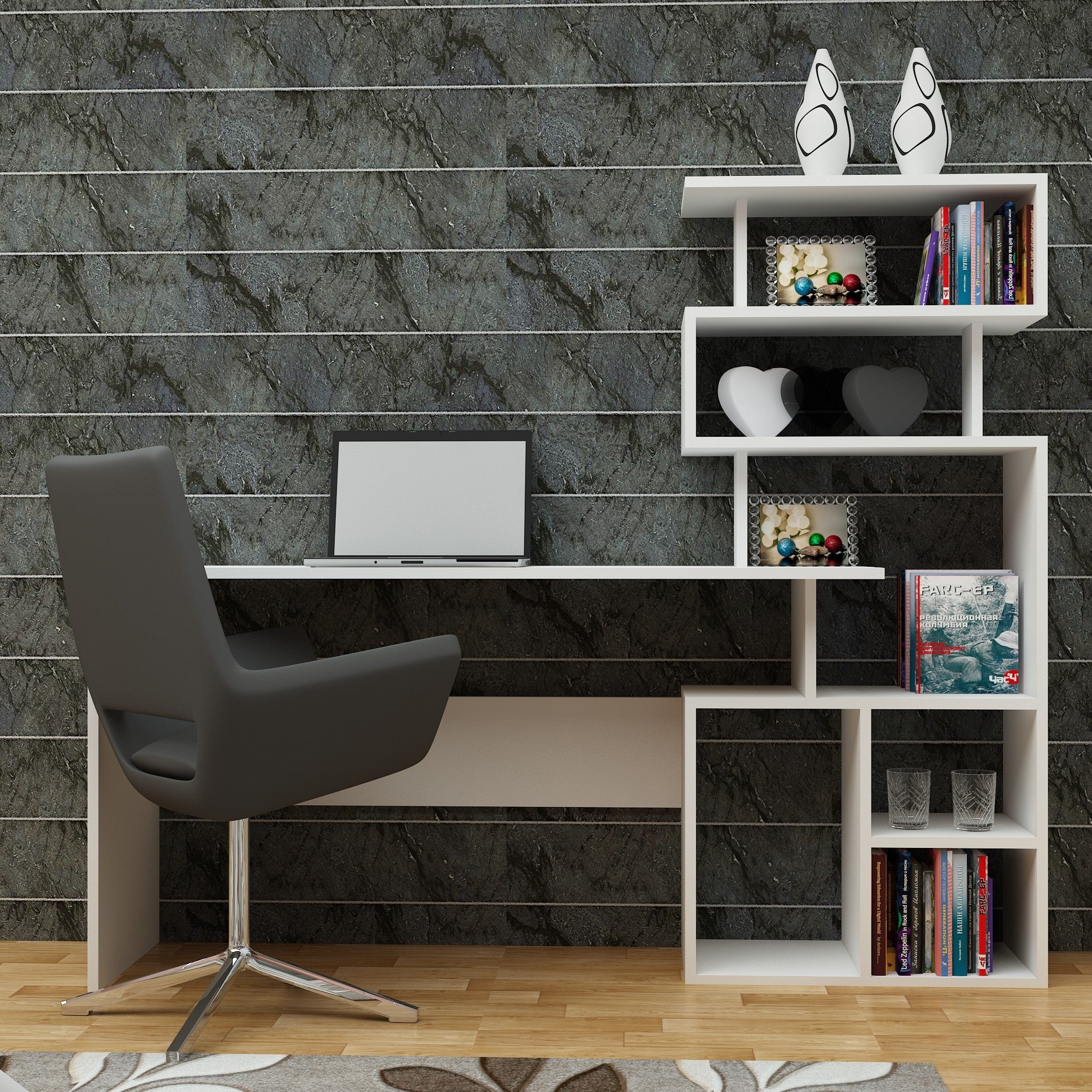 Secretária de Estudo – 130x70x40 cm – Branca – Melamina