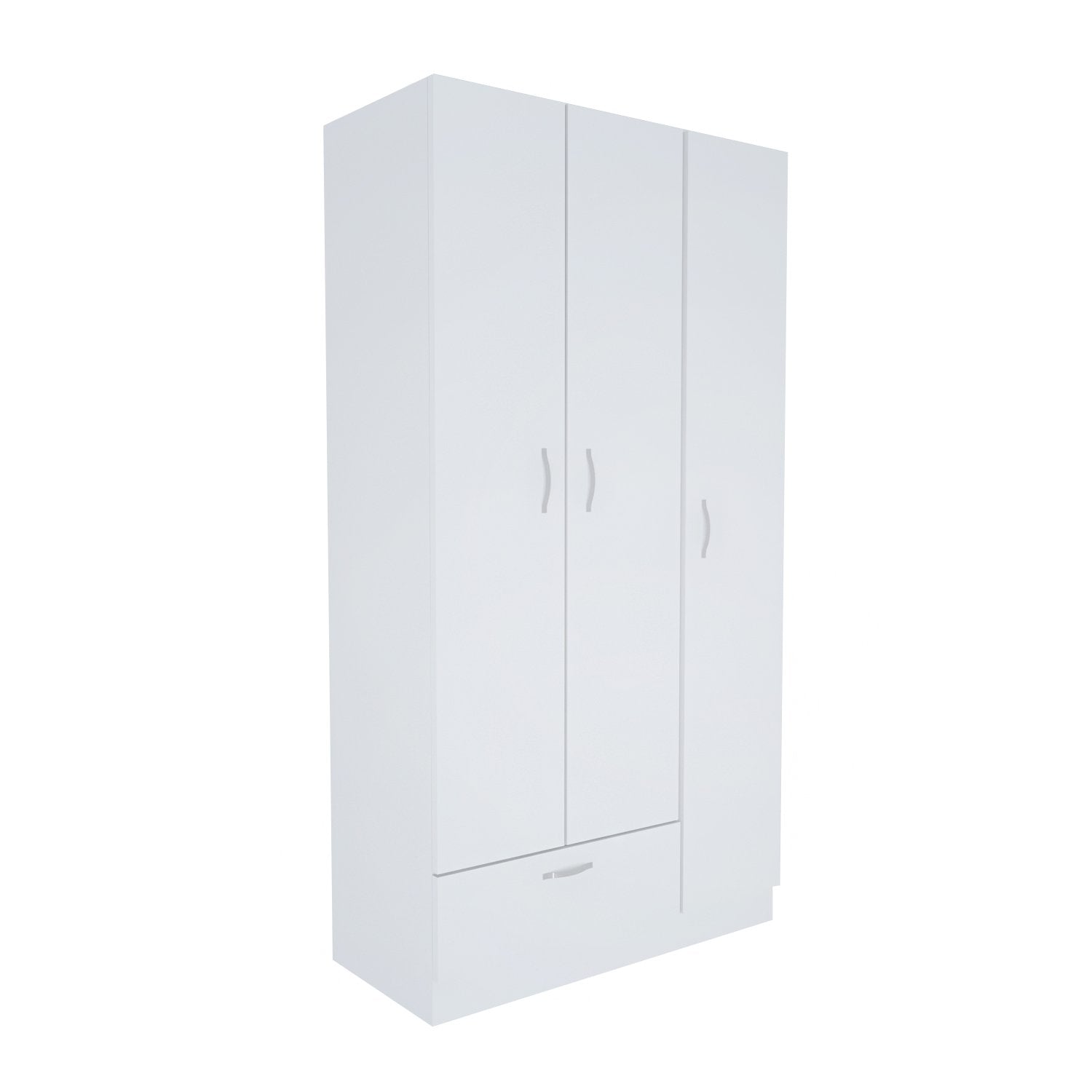 Guarda-roupa – 90 x 170 x 40 cm – Branco – Painel de partículas revestido a melamina