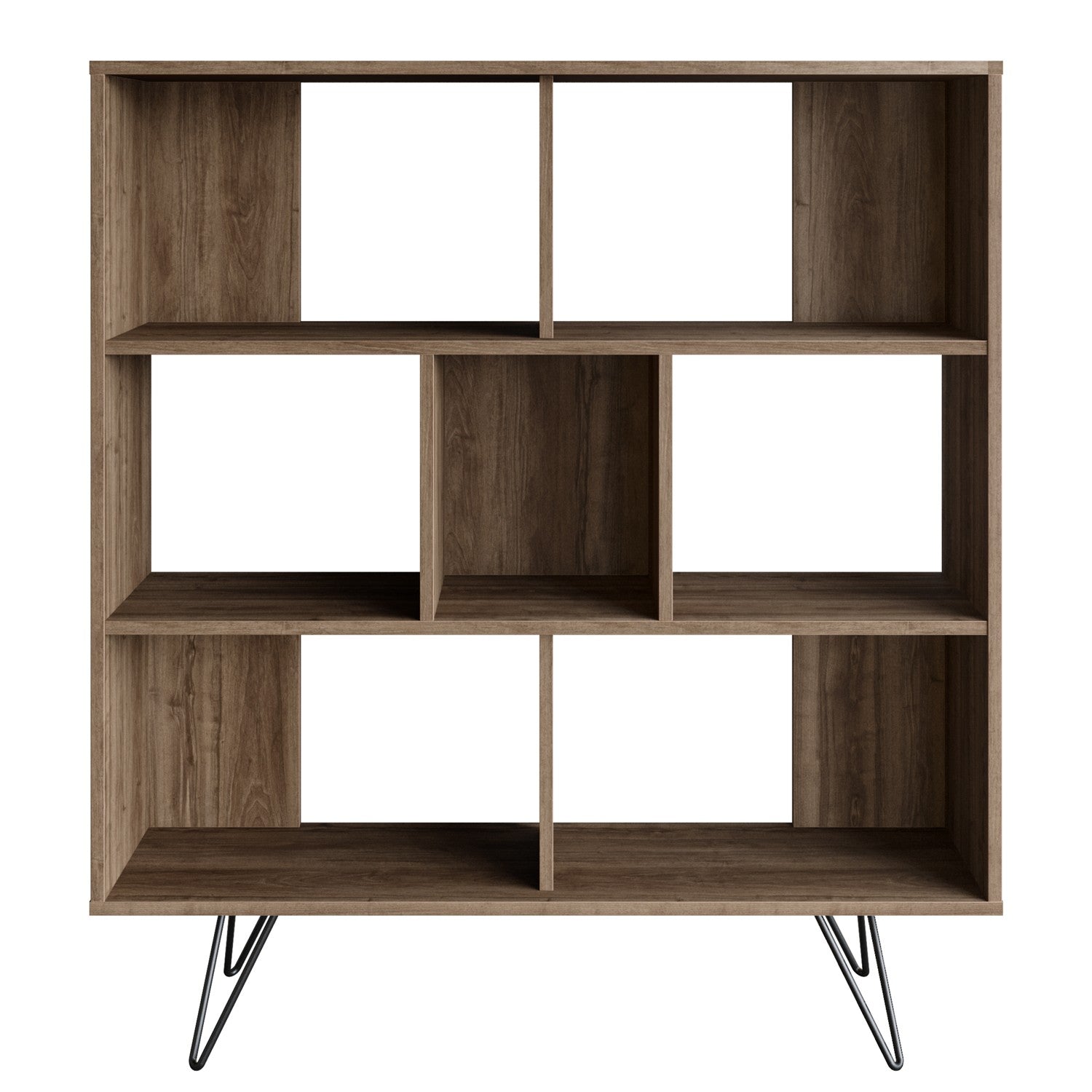 Estante de livros – 120 x 132,2 x 29,5 cm – Nogueira – Melamina