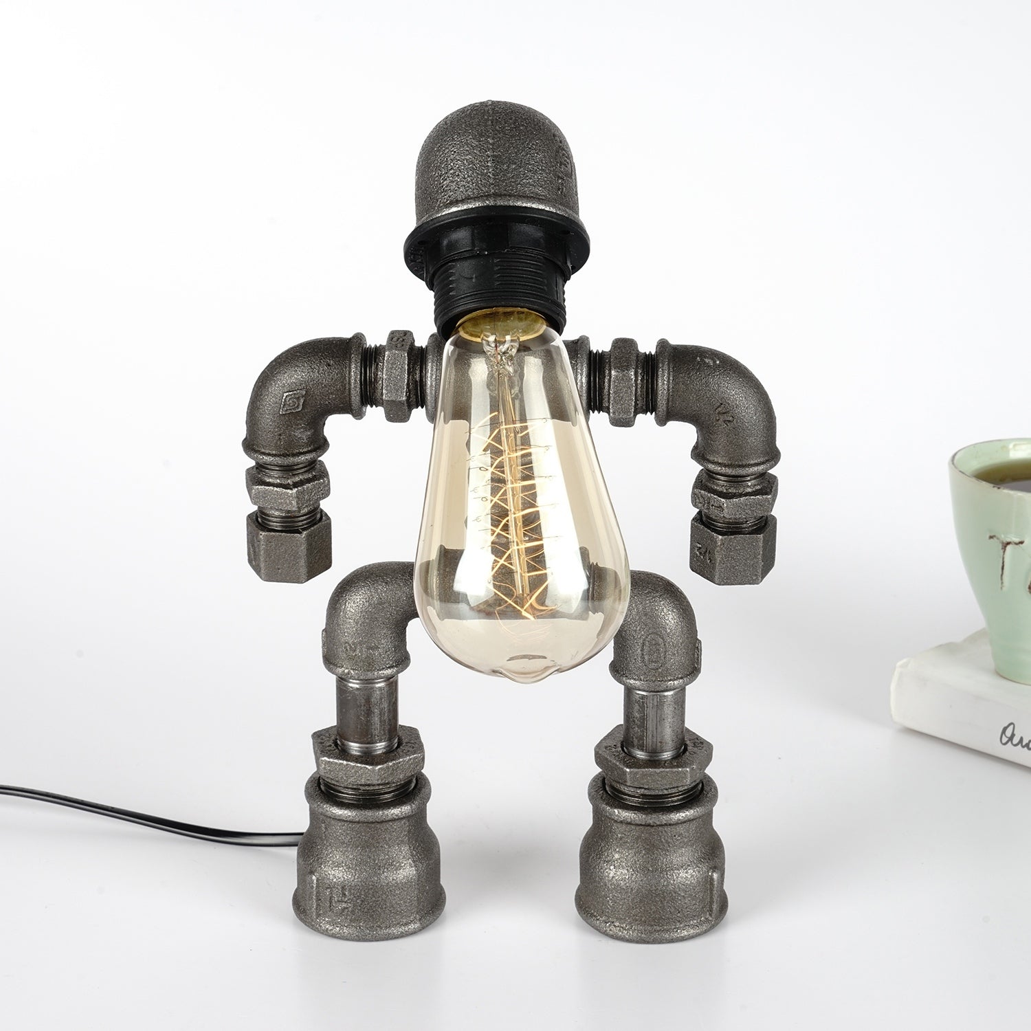 Candeeiro de Mesa – 30 x 20 x 7 cm – Preto – Metal