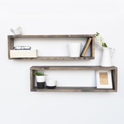 Prateleira de parede – 70cm x 20cm x 12cm – noz – madeira de abeto