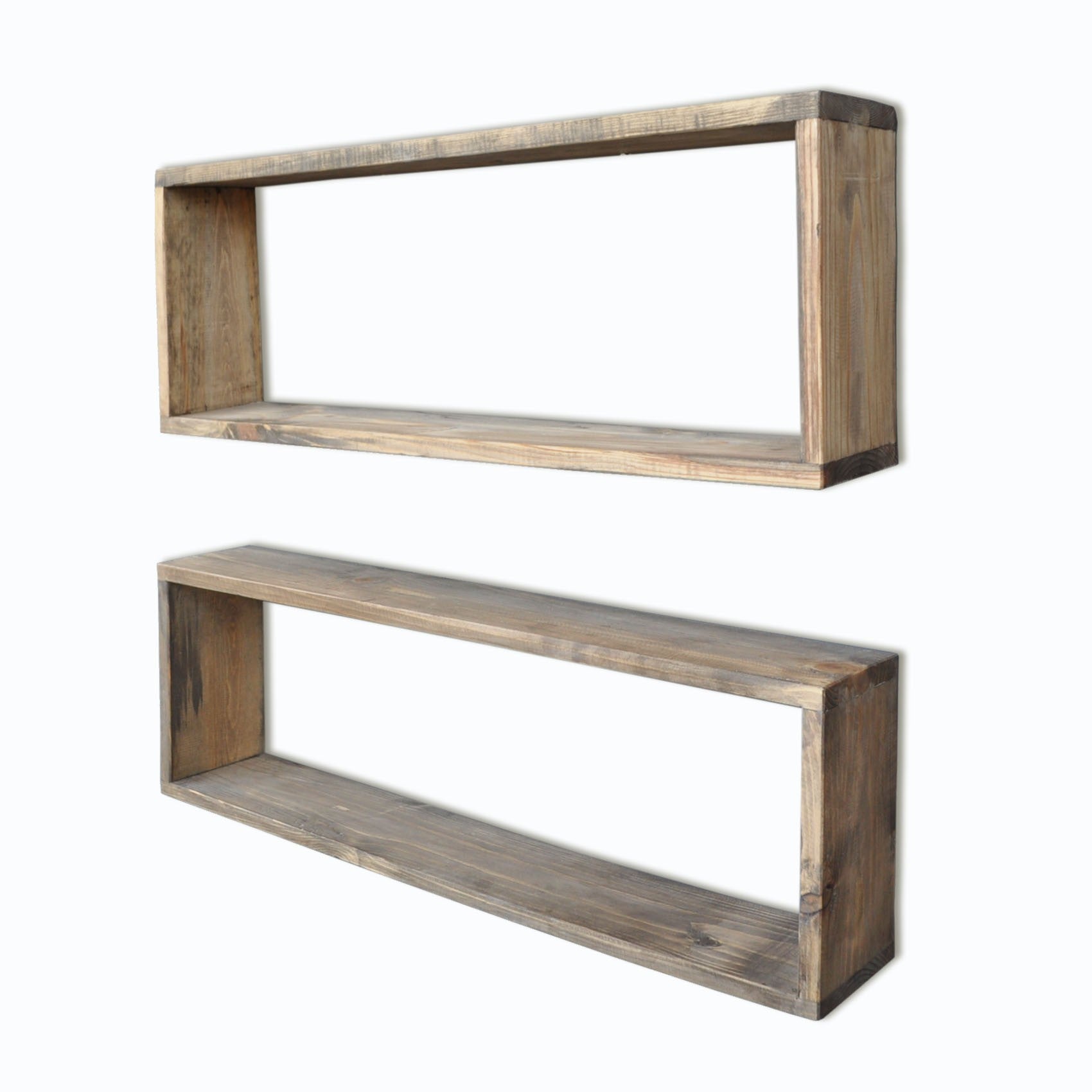 Prateleira de parede – 70cm x 20cm x 12cm – noz – madeira de abeto