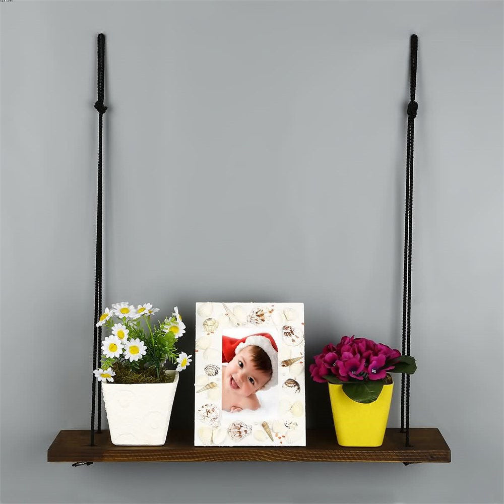 Prateleira de parede – 60 cm x 13 cm x 1,6 cm – Noz – Madeira de abeto